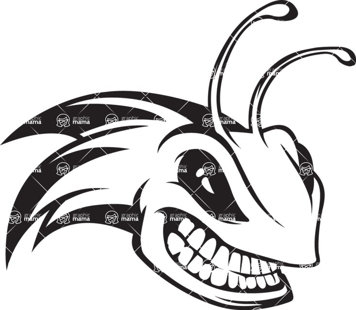 Vector Mascot Collection - Bee Head Mascot Design